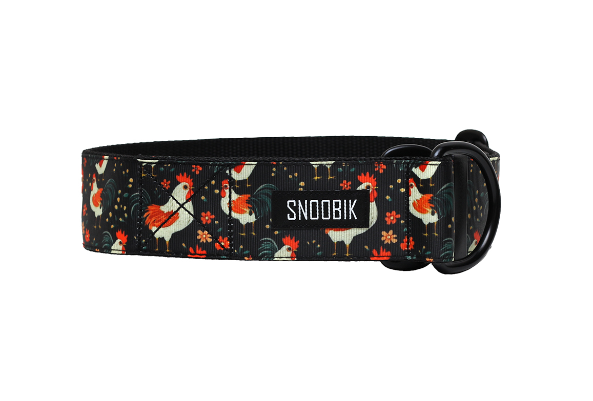 Kaelarihm koerale kuked mustal